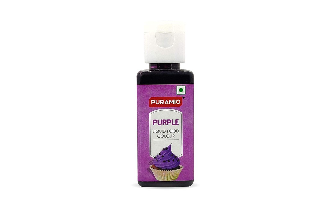 Puramio Purple Liquid Food Colour    Plastic Bottle  50 millilitre